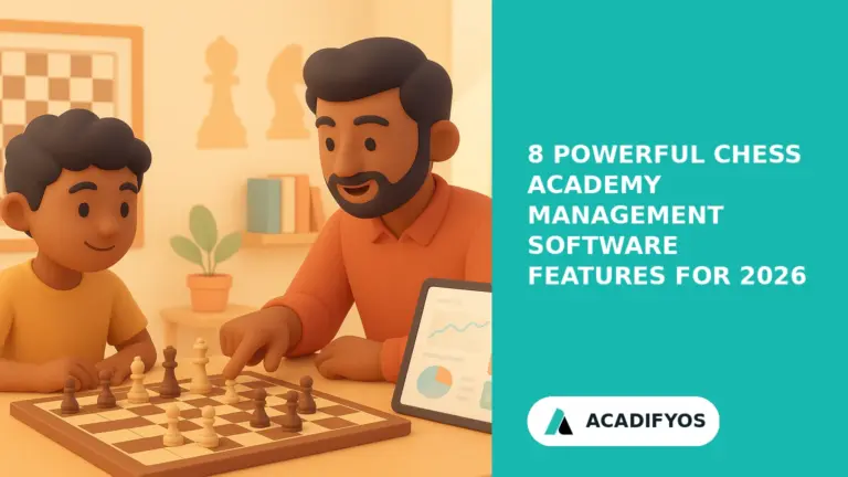 Coach and student using chess academy management software to track ratings during a training session
