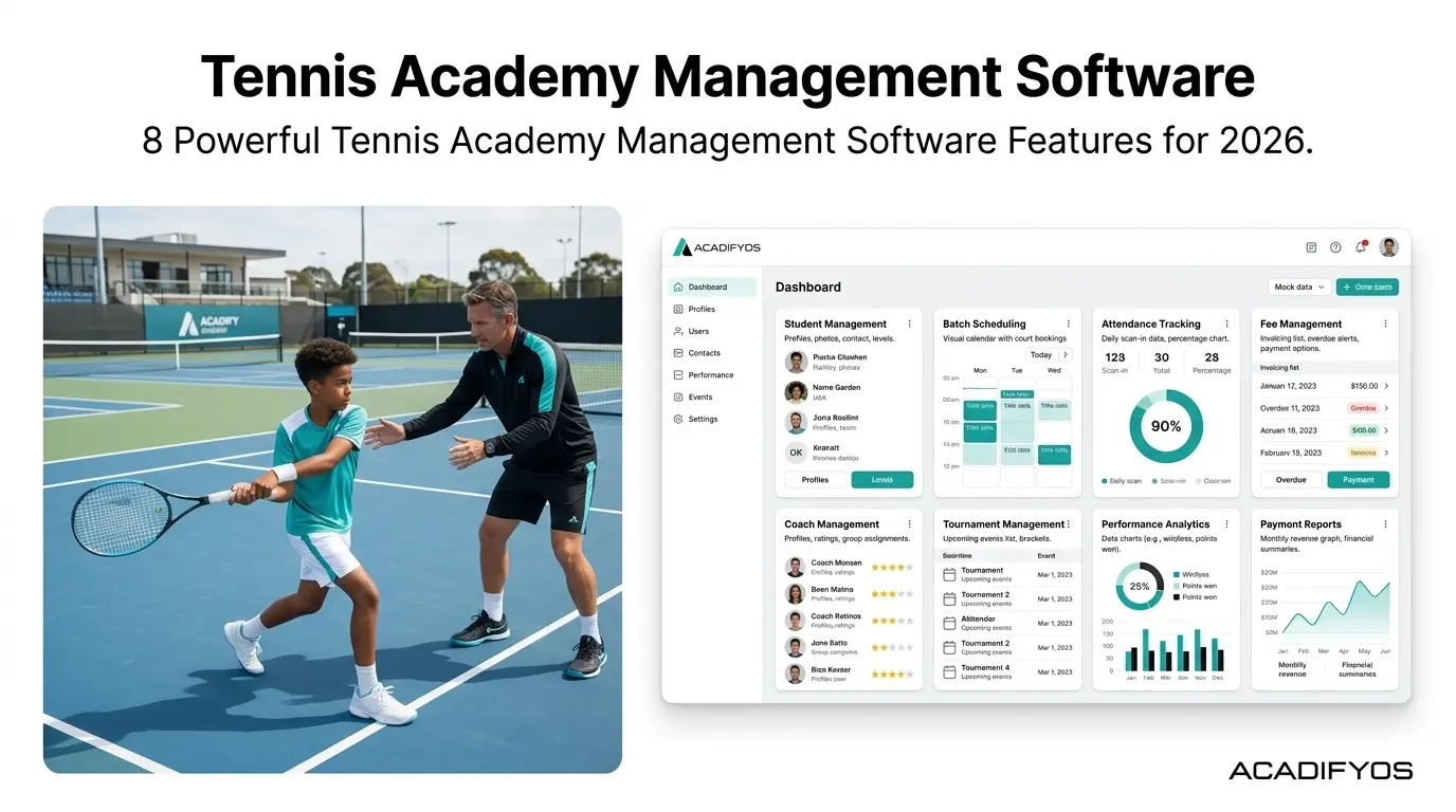 tennis academy management software